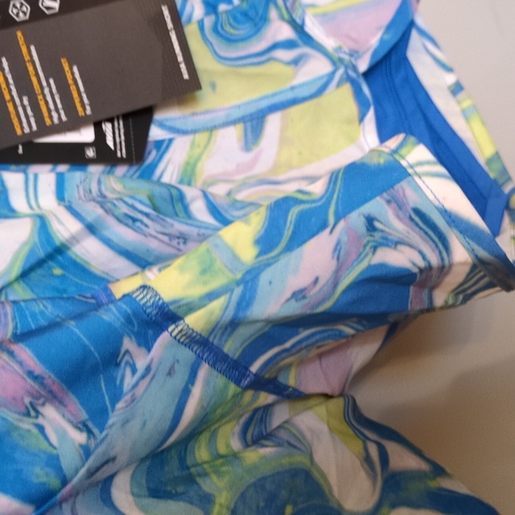 NWT XL Womens Running Short Marbled Swirl Athletic AVIA 16 18 Spandex Shorts 🩵 - Picture 10 of 16